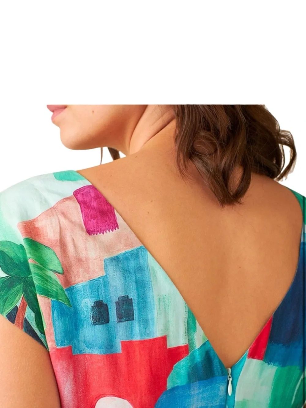 Nwt Emily & Fin Elodie Midi Dress - Marrakech Landscape Xl — image 8 of 8